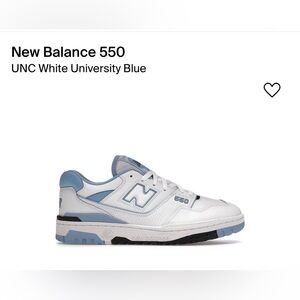 New Balance 550 UNC White University Blue